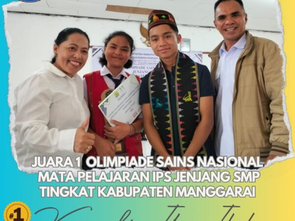 SELAMAT!!! SMPN 6 Langke Rembong Raih Juara 1 Lomba OSN Mata Pelajaran IPS Jenjang SMP tingkat Kabupaten Manggarai tahun 2024